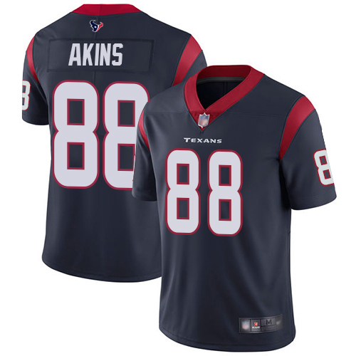 Houston Texans Limited Navy Blue Men Jordan Akins Home Jersey NFL Football #88 Vapor Untouchable->youth nfl jersey->Youth Jersey